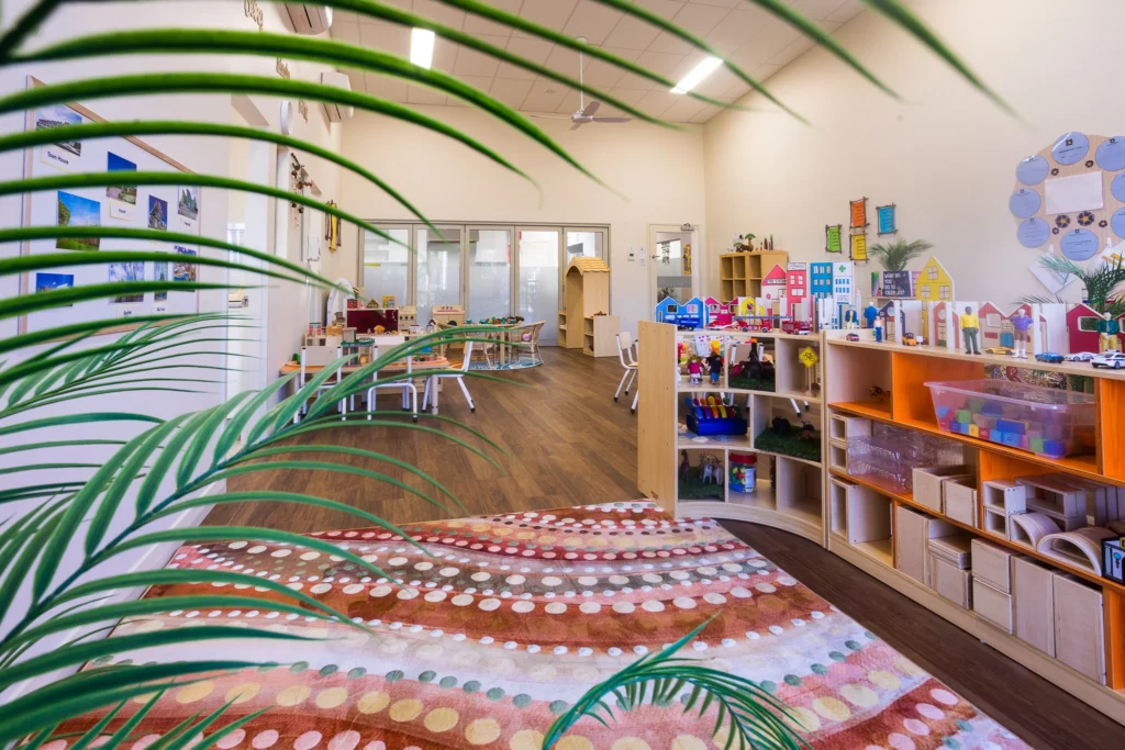 Vibrant and inviting indoor space at Buttercups Perth Childcare, featuring engaging play areas, educational resources, and creative learning stations designed to inspire curiosity and foster development in a nurturing environment.